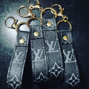 Lot of 4 Repurposed Upcycled Authentic Louis Vuitton keychains